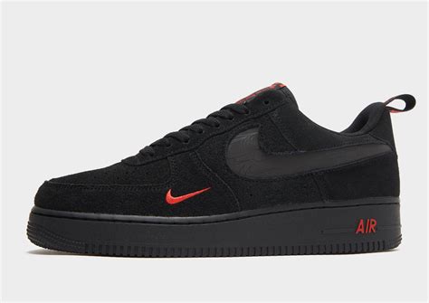 nike air force 1 07 lv8 zwart wit|nike air force 1 07 lv8 black and red.